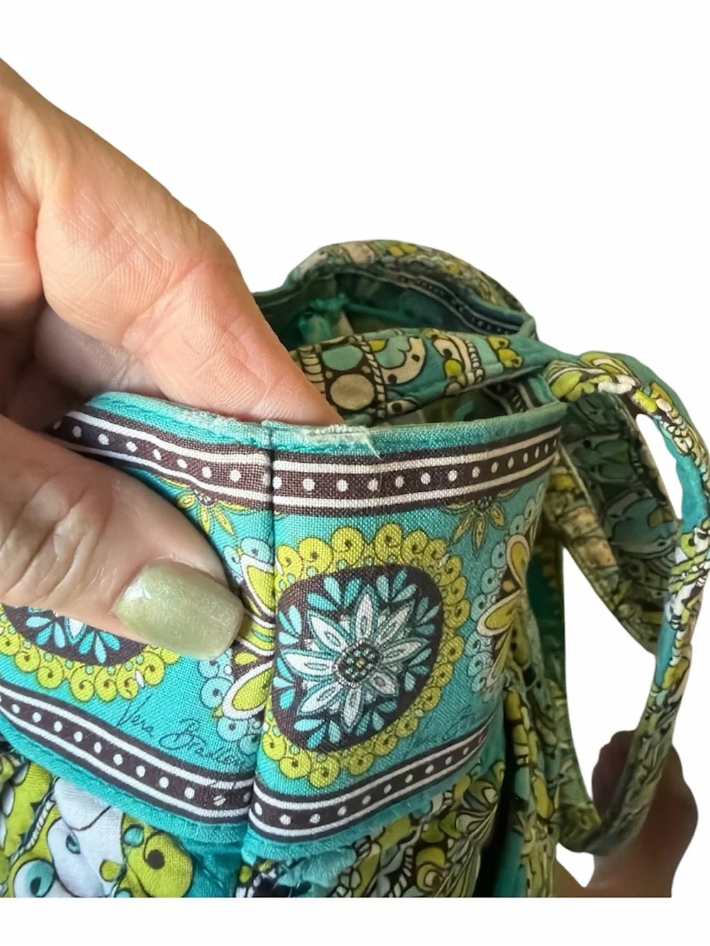 Vera Bradley Peacock Paisley Morgan Bag & Matching Pouch Set